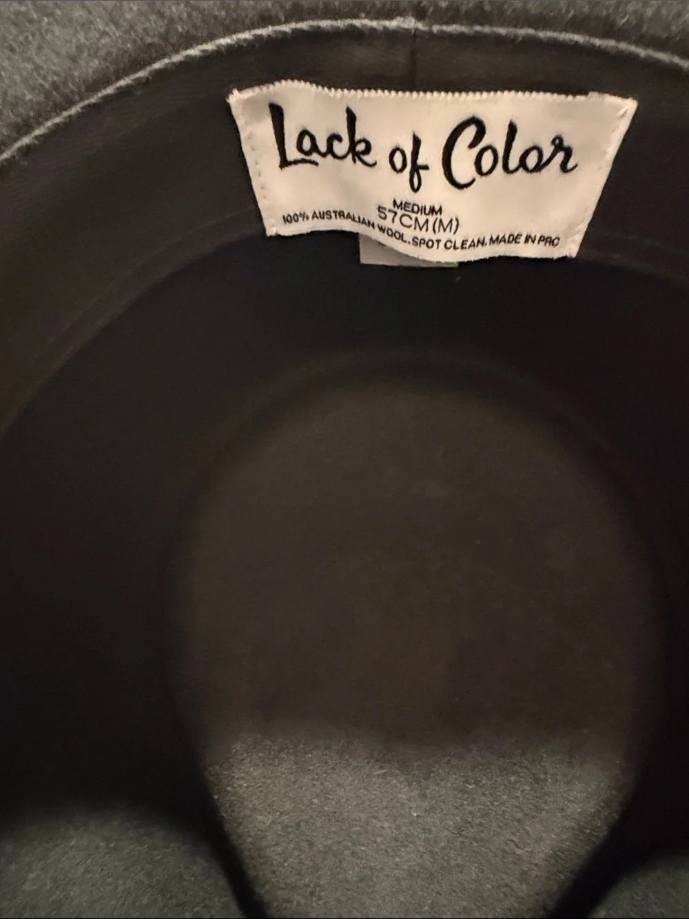 Lack Of Color Black Wool Hat